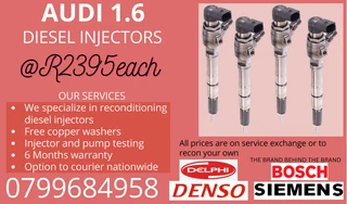 Audi 1.6 Diesel Injectors/ 6 Months Warranty
