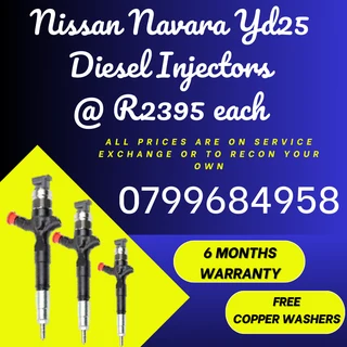 Nissan Navara Yd25 Diesel Injectors/ Free Copper Washers