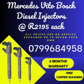 Mercedes Vito Bosch Diesel Injectors/ 6 Months Warranty