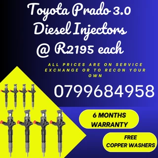 Toyota Prado Diesel Injectors/ 6 Months Warranty