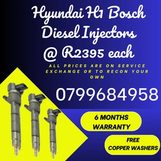 Hyundai H1 Bosch Diesel Injectors/ Free Copper Washers