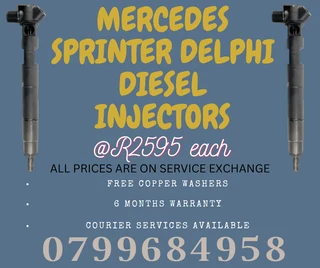 Mercedes Sprinter Delphi Diesel Injectors/ 6 Months Warrantyt