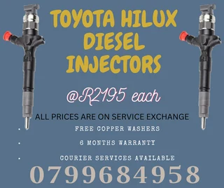 Toyota Hilux Diesel Injectors/ We Recon And Sell On Exchange