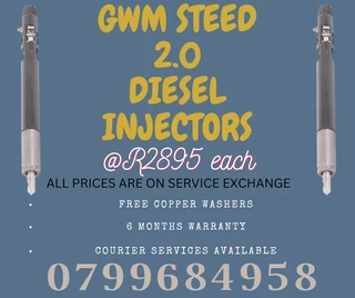 Gwm Steed 2.0 Diesel Injectors/ 6 Months Warranty
