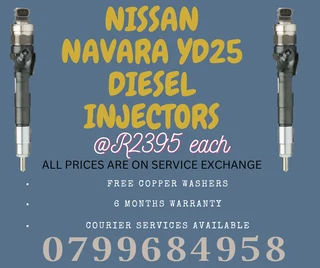 Nissan Navara Yd25 Diesel Injectors/ Free Copper Washers