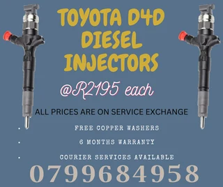Toyota D4d Diesel Injectors/ We Recon And Sell On Exchange