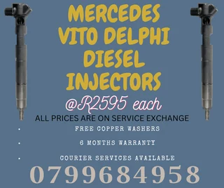 Mercedes Vito Delphi Diesel Injectors/ 6 Months Warranty