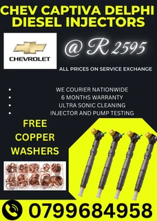 Chev Captiva Delphi Diesel Injectors/ 6 Months Warranty