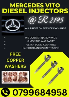 Mercedes Vito Bosch Diesel Injectors/ Free Copper Washers