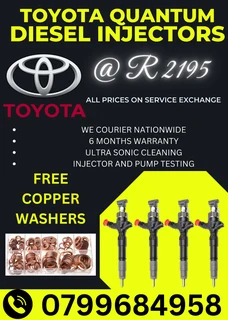 Toyota Quantum Diesel Injectors/ We Recon And Sell On Exchange