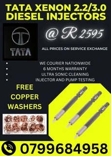 Tata Xenon 2.2/3.0 Diesel Injectors/ Free Copper Washers