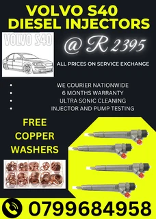 Volvo S40 Diesel Injectors/ 6 Months Warranty