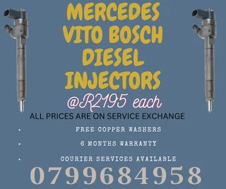 Mercedes Vito Bosch Diesel Injectors/ Free Copper Washers