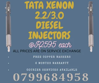 Tata Xenon 2.2/3.0 Diesel Injectors/ Free Copper Washers