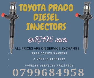Toyota Prado 3.0 Diesel Injectors/ 6 Months Warranty