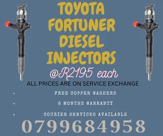 Toyota Fortuner Diesel Injectors/ 6 Months Warranty
