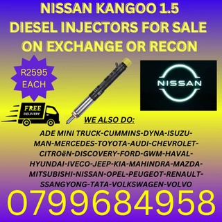 Nissan Kangoo Diesel Injectors/ We Recon And Sell On Exchange