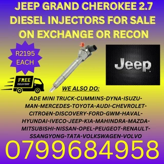 Jeep Grand Cherokee 2.7 Diesel Injectors/ 6 Months Warranty