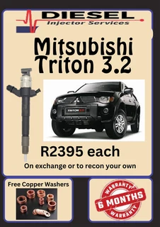 Mitsubishi Triton 3.2 Diesel Injectors/ Free Copper Washers
