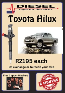 Toyota Hilux Diesel Injectors/ We Recon And Sell On Exchange