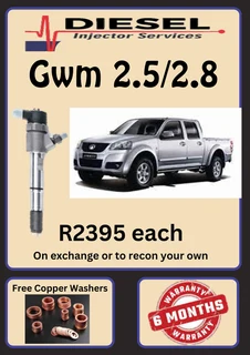 Gwm 2.5/2.8 Diesel Injectors/ 6 Months Warranty