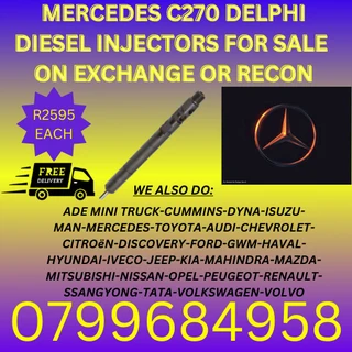 Mercedes C270 Delphi Diesel Injectors/ 6 Months Warranty