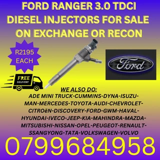 Ford Ranger 3.0 Tdci Diesel Injectors/ We Recon And Sell On Exchange