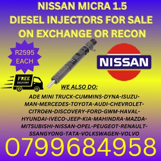 Nissan Micra 1.5 Diesel Injectors/ 6 Months Warranty