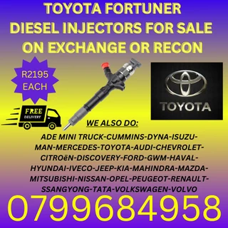 Toyota Fortuner Diesel Injectors/ 6 Months Warranty