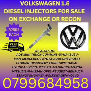 Volkswagen 1.6 Diesel Injectors/ Free Copper Washers