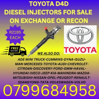Toyota D4d Diesel Injectors/ We Recon And Sell On Exchange