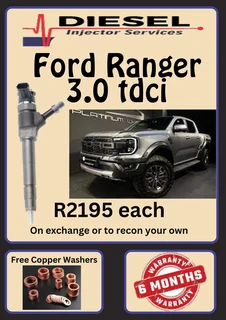 Ford Ranger 3.0 Tdci Diesel Injectors/ We Recon And Sell On Exchange