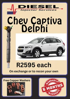 Chev Captiva Delphi Diesel Injectors/ Free Copper Washers