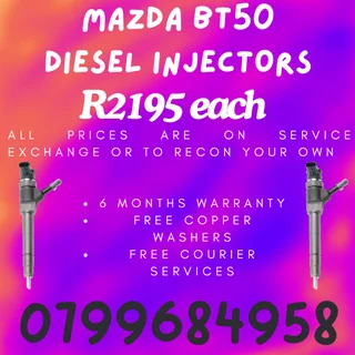 Mazda Bt50 Diesel Injectors/ Free Copper Washers