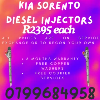 Kia Sorento Diesel Injectors/ 6 Months Warranty