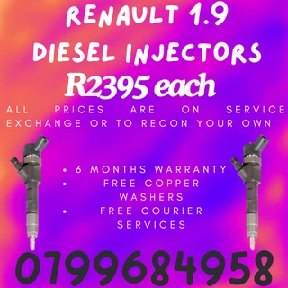 Renault 1.9 Diesel Injectors/ 6 Months Warranty