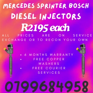 Mercedes Sprinter Diesel Injectors/ We Recon And Sell On Exchange