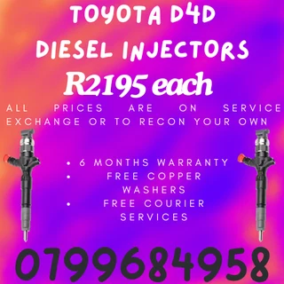 Toyota D4d Diesel Injectors/ We Recon And Sell On Exchange