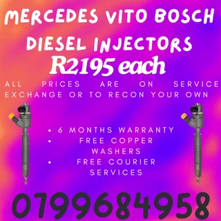 Mercedes Vito Diesel Injectors/ Free Copper Washers