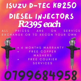 Isuzu D-tec Diesel Injectors/ Free Copper Washers
