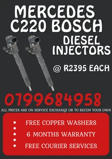 Mercedes C220 Bosch Diesel Injectors/ Free Copper Washers