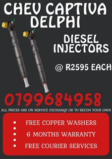 Chev Captiva Delphi Diesel Injectors/ 6 Months Warranty