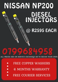 Nissan Np200 Diesel Injectors/ Free Copper Washers