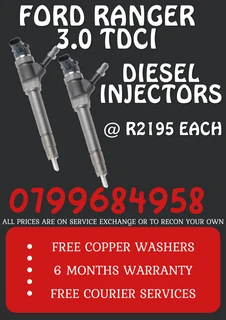 Ford Ranger 3.0 Tdci Diesel Injectors/ We Recon And Sell On Exchange