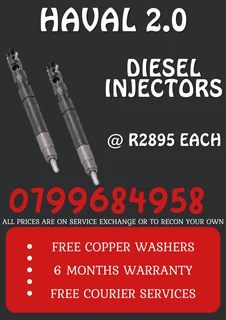 Haval 2.0 Diesel Injectors/ Free Copper Washers