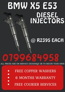 Bmw X5 E53 Diesel Injectors/ 6 Months Warranty
