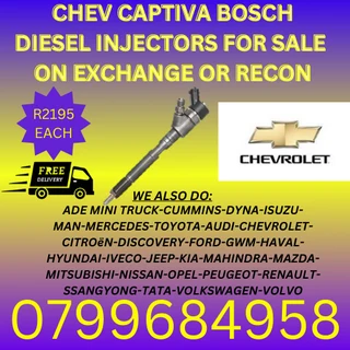 Chev Captiva Bosch Diesel Injectors/ 6 Months Warranty