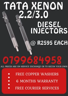 Tata Xenon 2.2/3.0 Diesel Injectors/ 6 Months Warranty