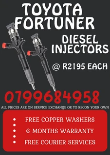 Toyota Fortuner Diesel Injectors/ We Vrecon And Sell On Exchange