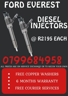 Ford Everest Diesel Injectors/ We Recon And Sell On Exchange